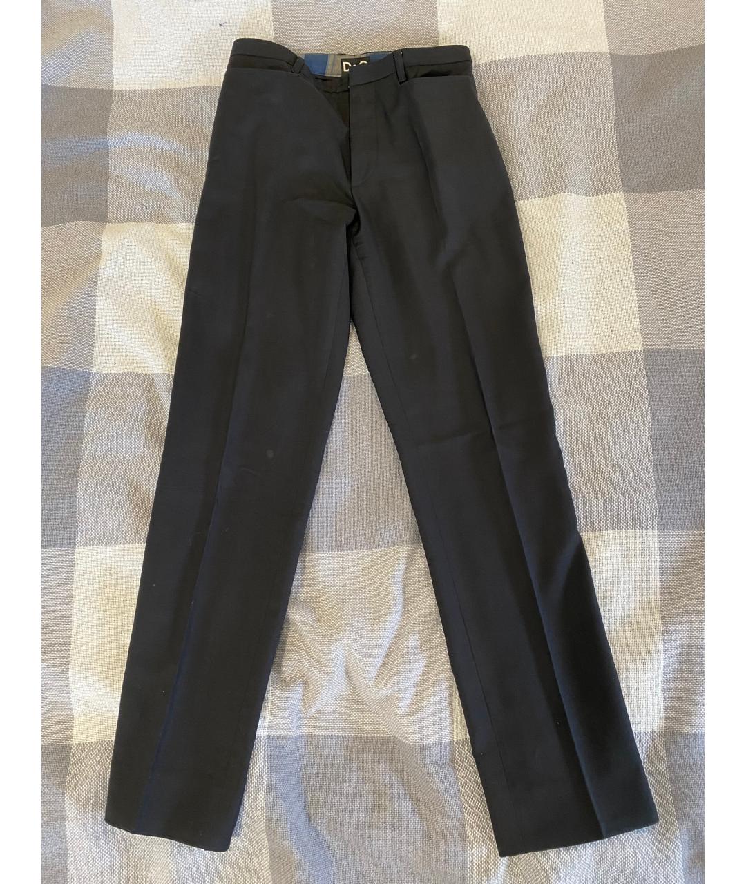 DOLCE&GABBANA Серые шерстяные классические брюки, фото 9