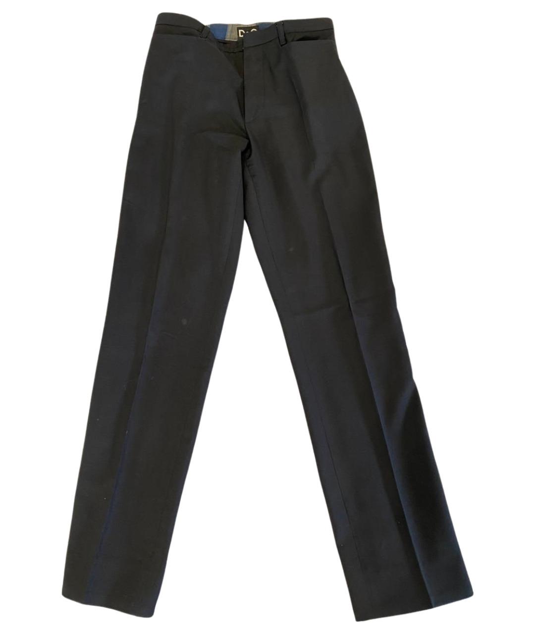 DOLCE&GABBANA Серые шерстяные классические брюки, фото 1