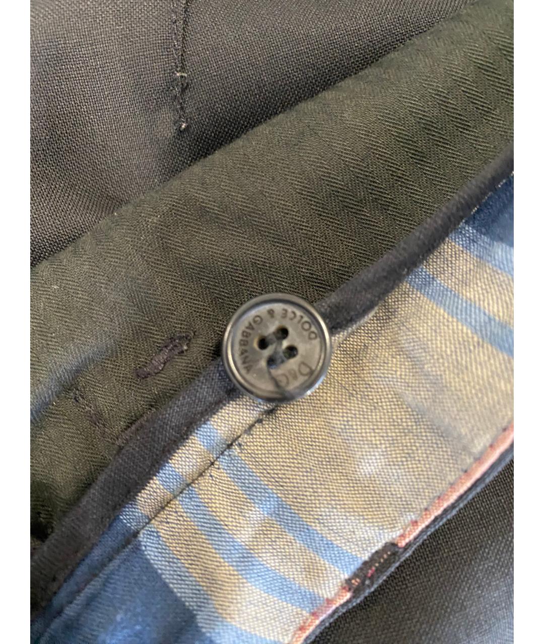 DOLCE&GABBANA Серые шерстяные классические брюки, фото 4