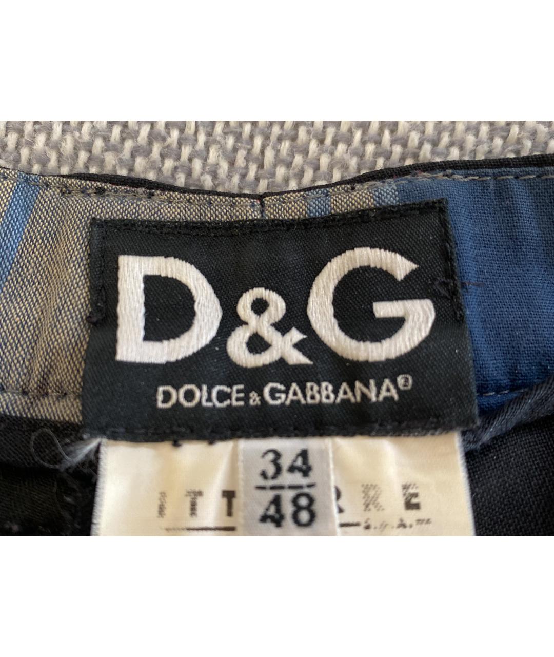 DOLCE&GABBANA Серые шерстяные классические брюки, фото 6