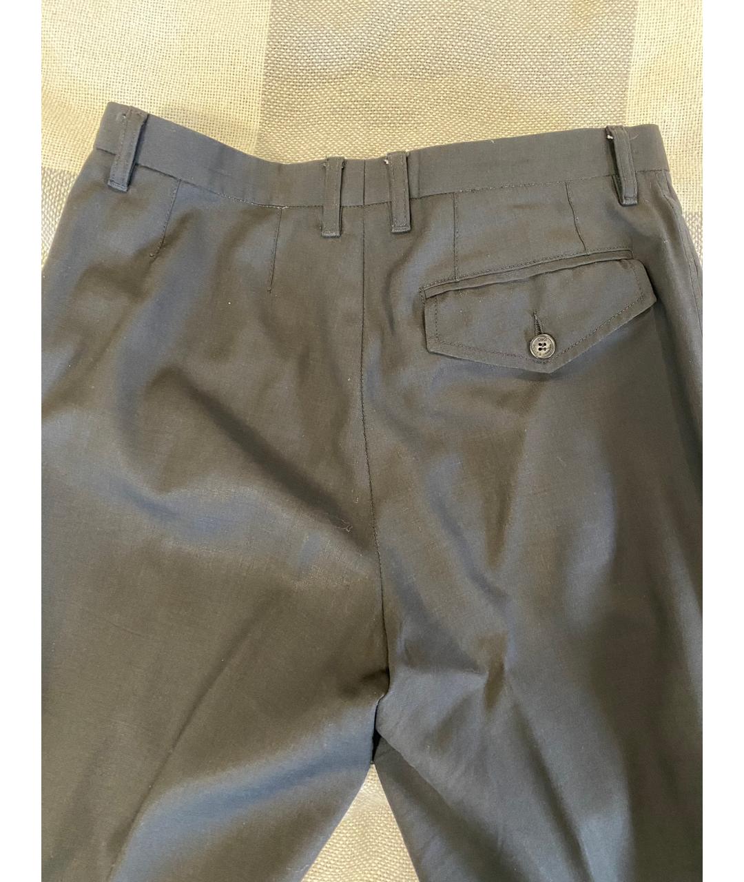 DOLCE&GABBANA Серые шерстяные классические брюки, фото 3