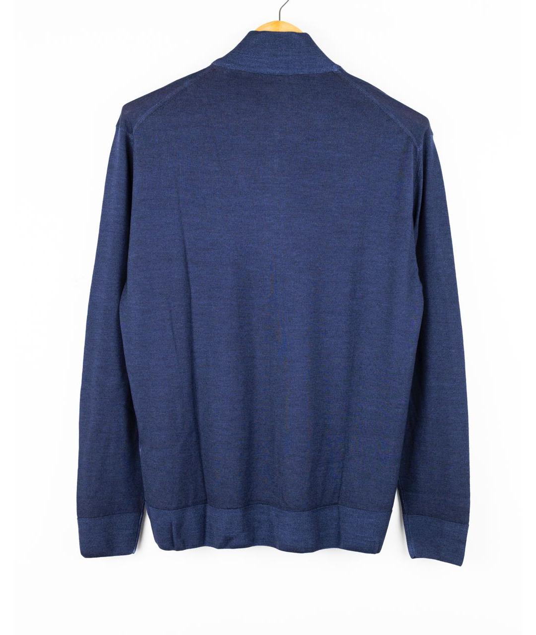 MOORER Синий шерстяной кардиган, фото 4