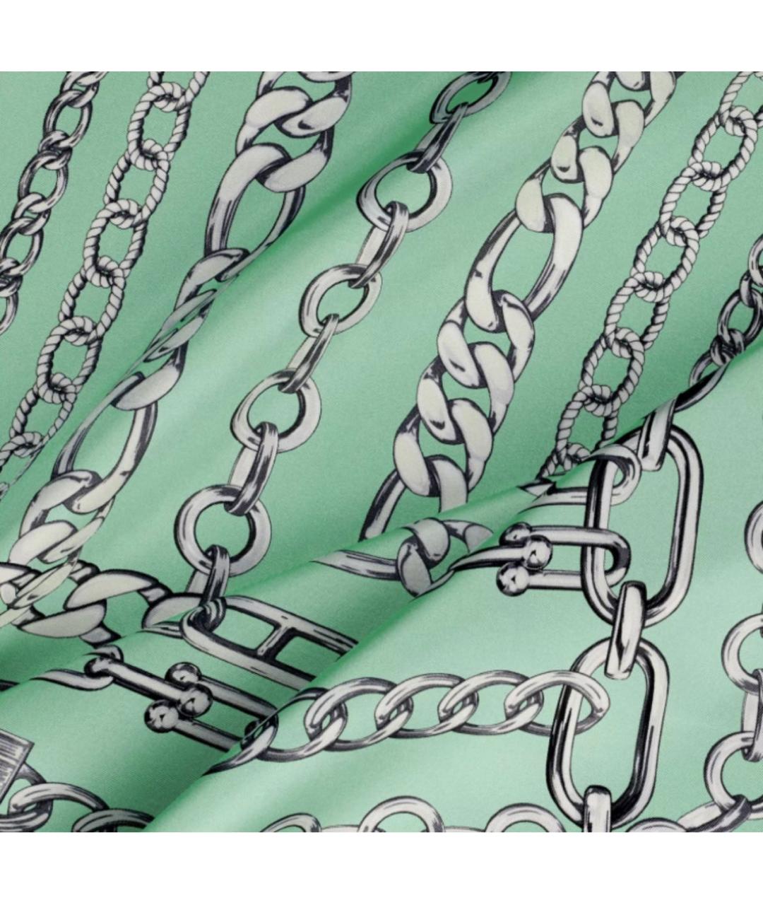 TIFFANY&CO Бирюзовый шелковый платок, фото 2