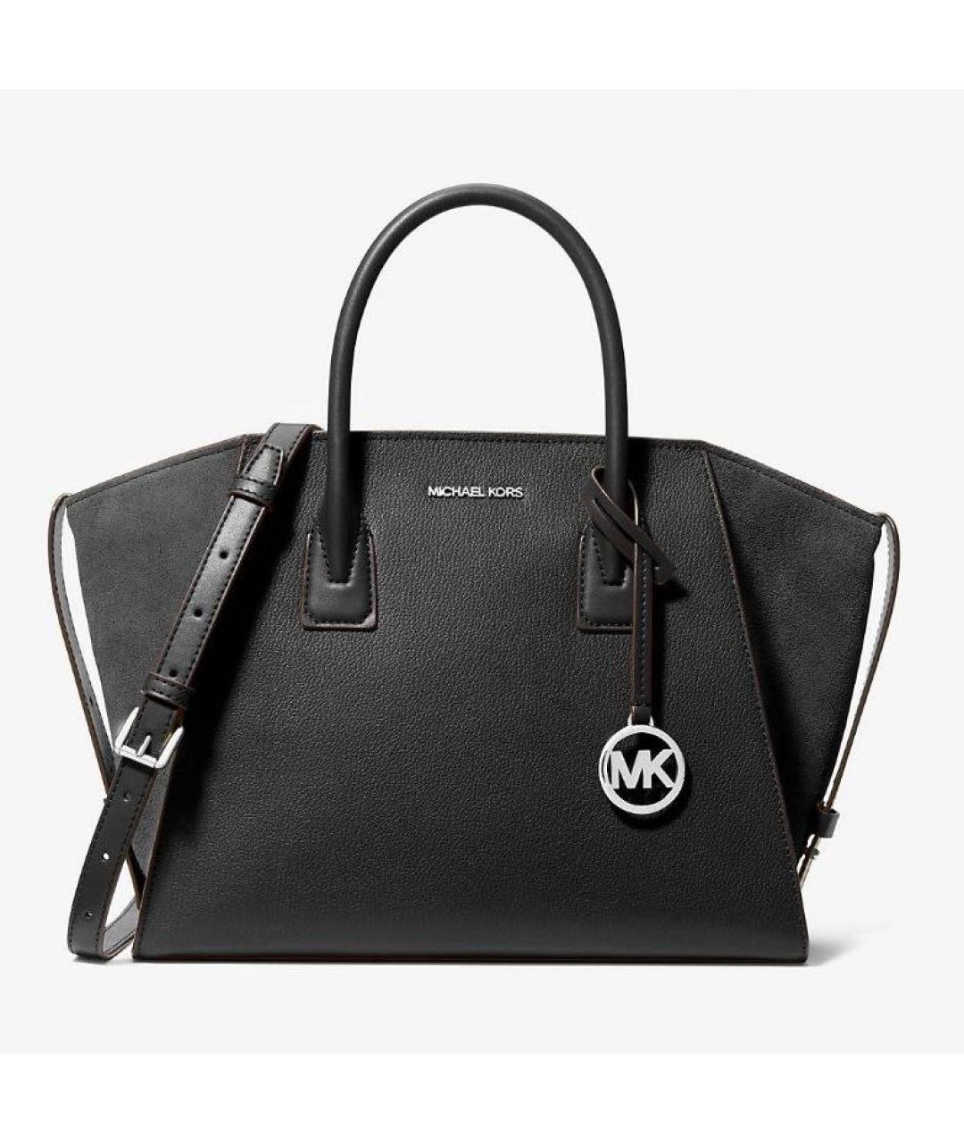 MICHAEL KORS Черная кожаная сумка тоут, фото 9