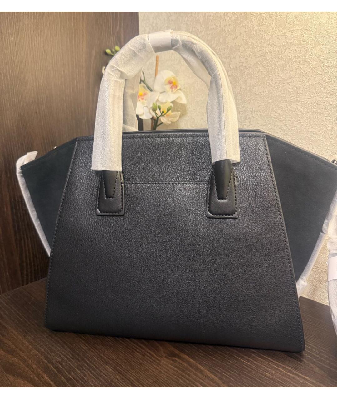 MICHAEL KORS Черная кожаная сумка тоут, фото 8