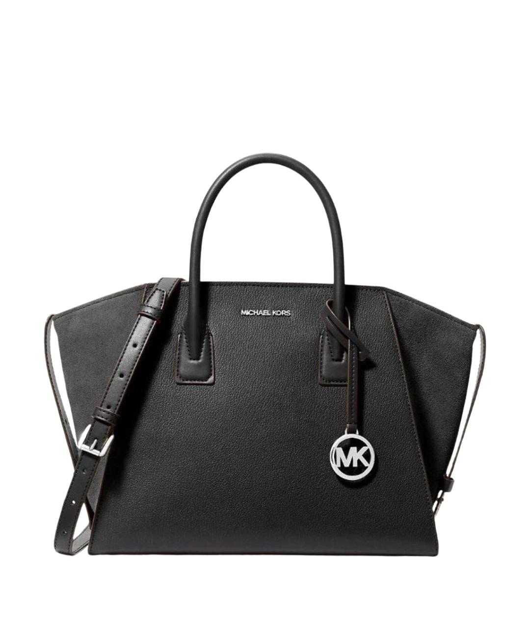 MICHAEL KORS Черная кожаная сумка тоут, фото 1