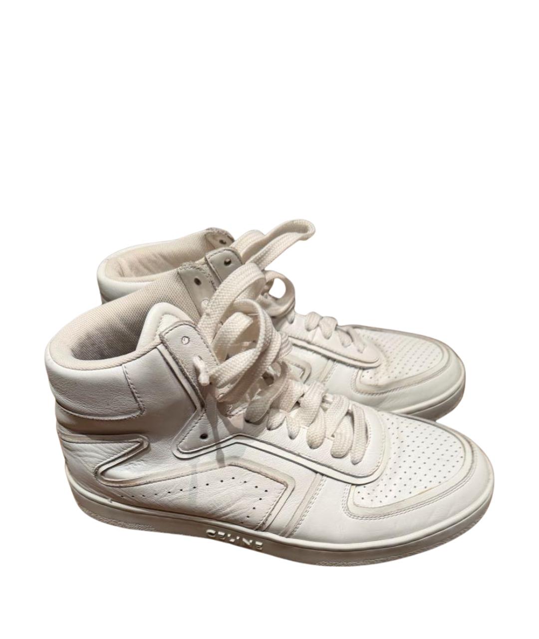 CELINE Белые кожаные кеды, фото 1