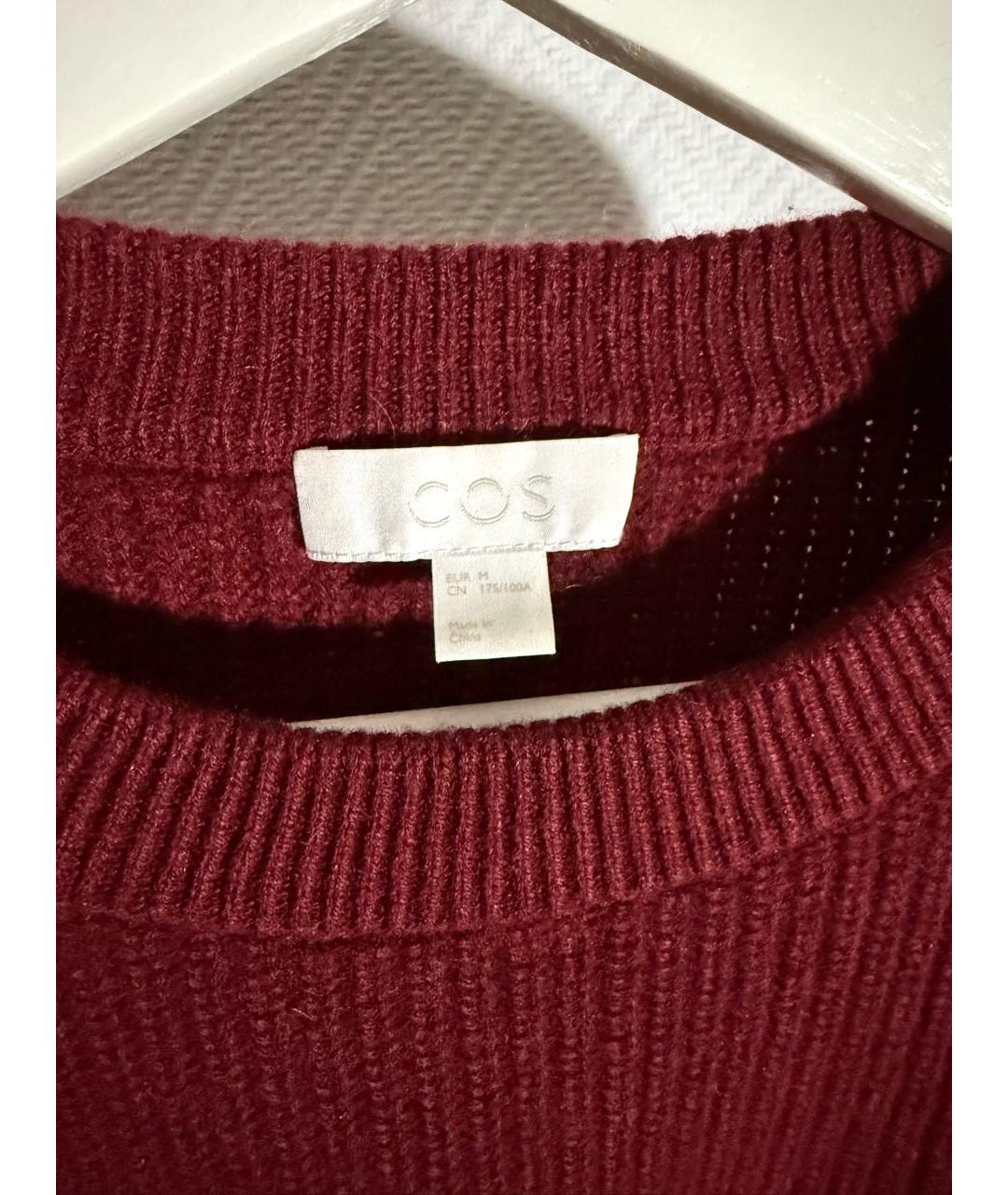 COS Бордовый кашемировый джемпер / свитер, фото 5