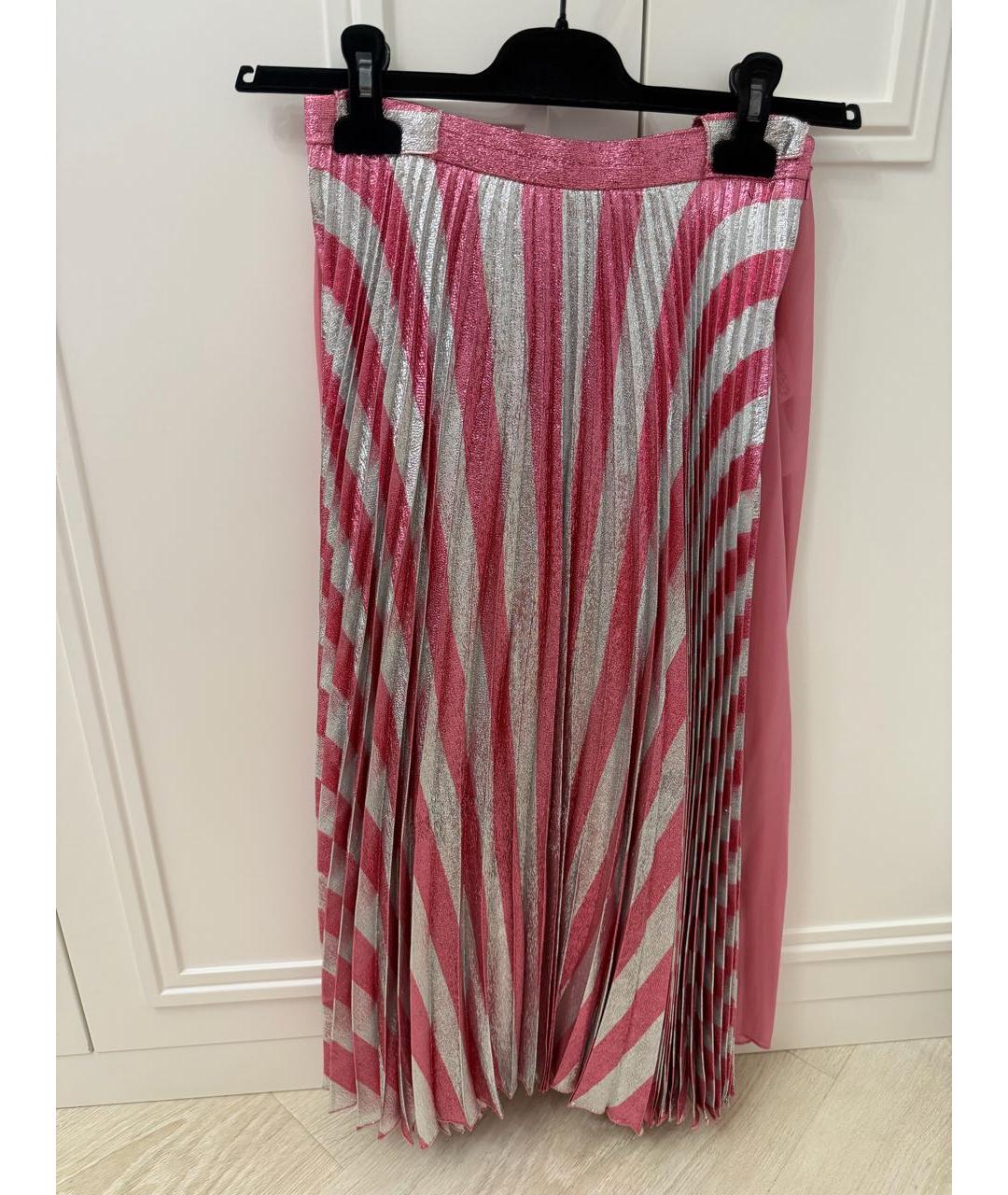 GUCCI Розовая юбка миди, фото 3