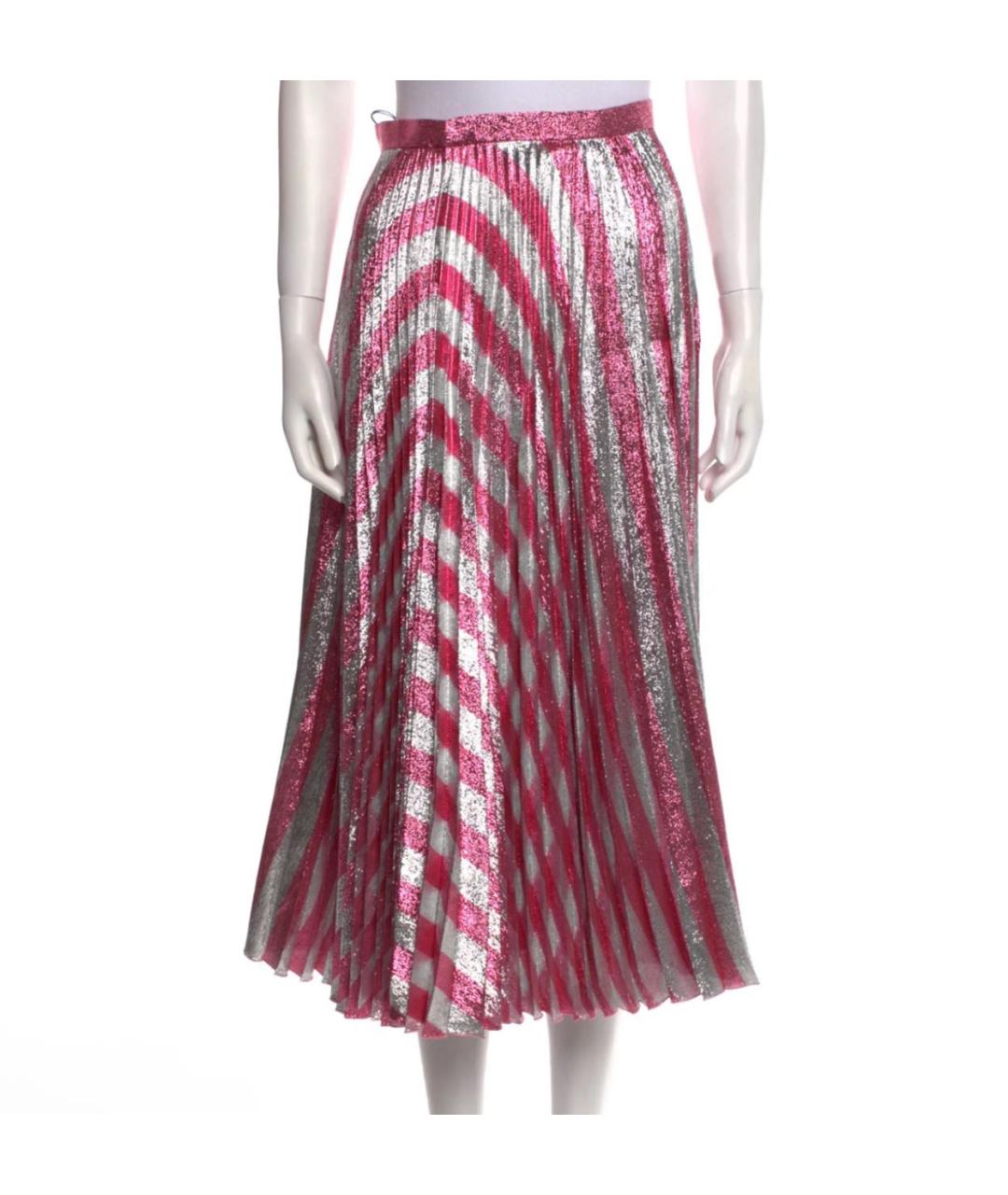 GUCCI Розовая юбка миди, фото 2