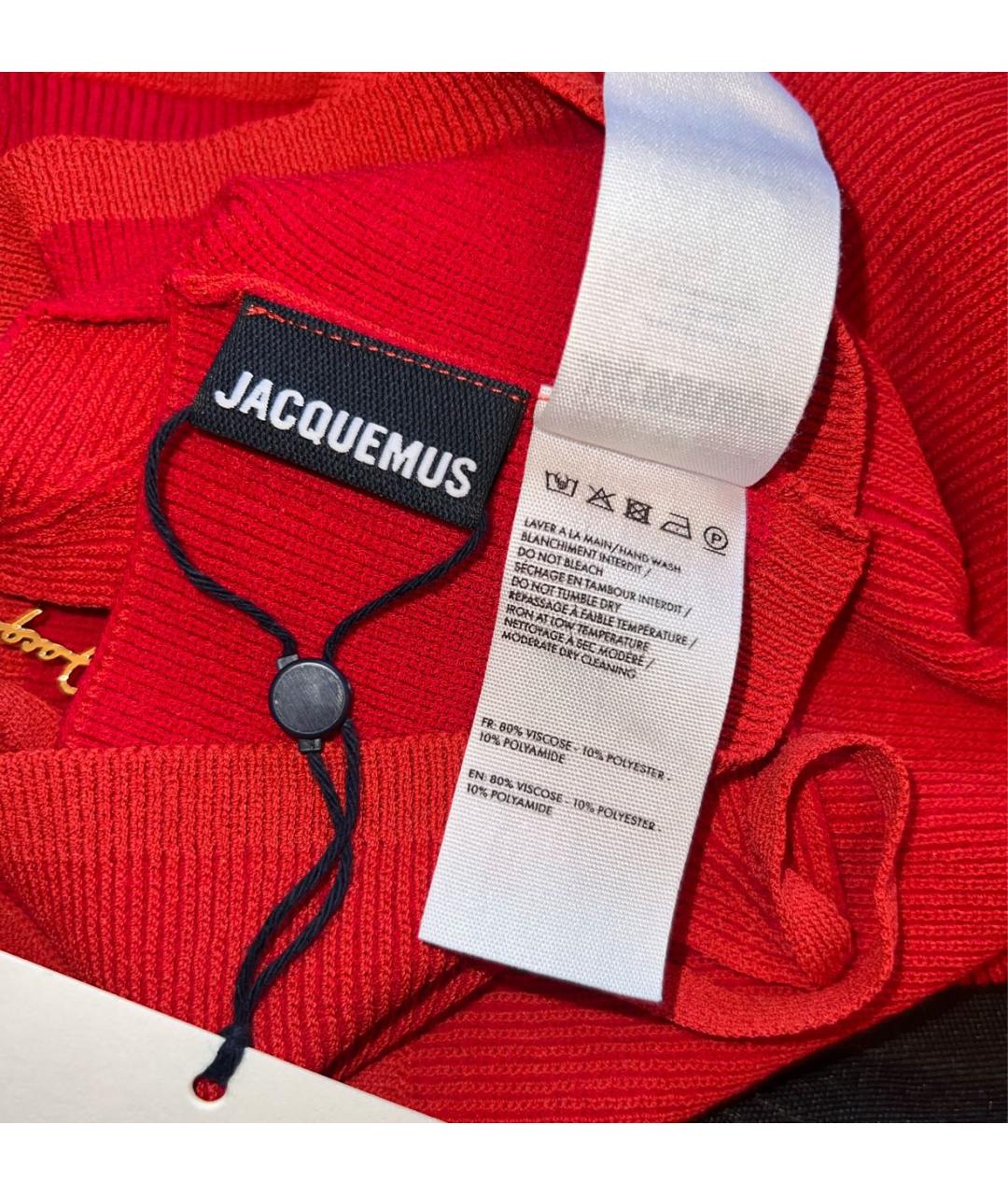 JACQUEMUS Красный вискозный костюм с брюками, фото 6