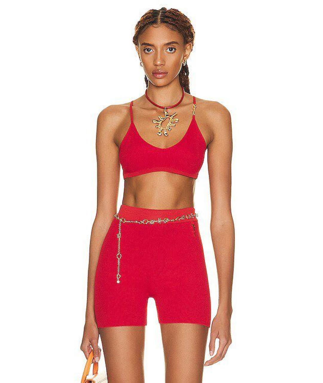 JACQUEMUS Красный вискозный костюм с брюками, фото 4