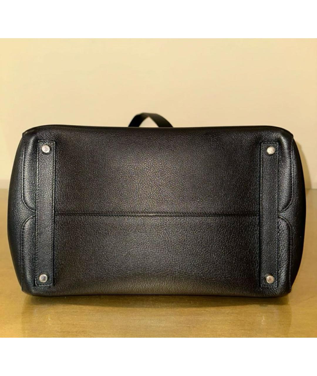 CHRISTIAN DIOR Черная кожаная сумка с короткими ручками, фото 7