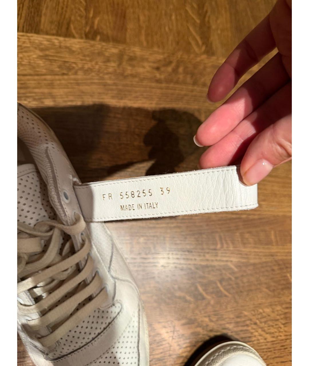 SAINT LAURENT Белые кожаные кеды, фото 4