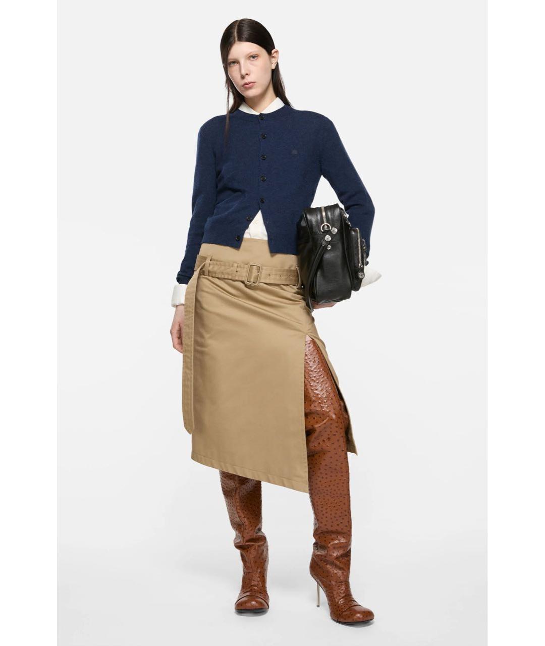 ACNE STUDIOS Темно-синий шерстяной кардиган, фото 5