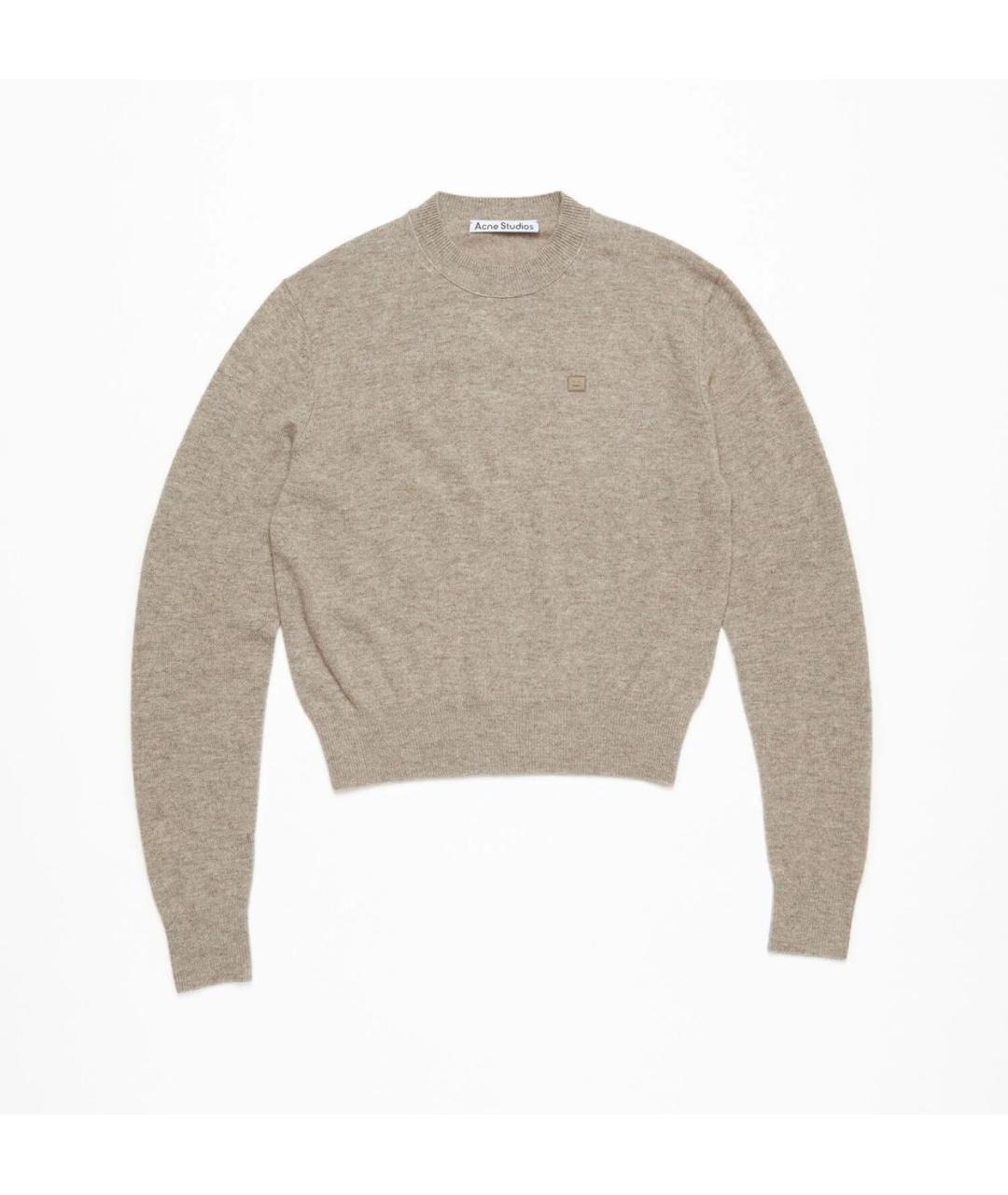 ACNE STUDIOS Бежевый шерстяной джемпер / свитер, фото 5