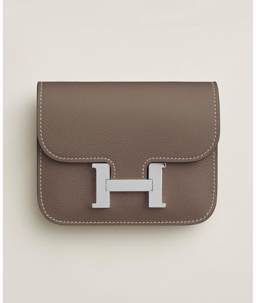 HERMES Коричневая кожаная поясная сумка, фото 6