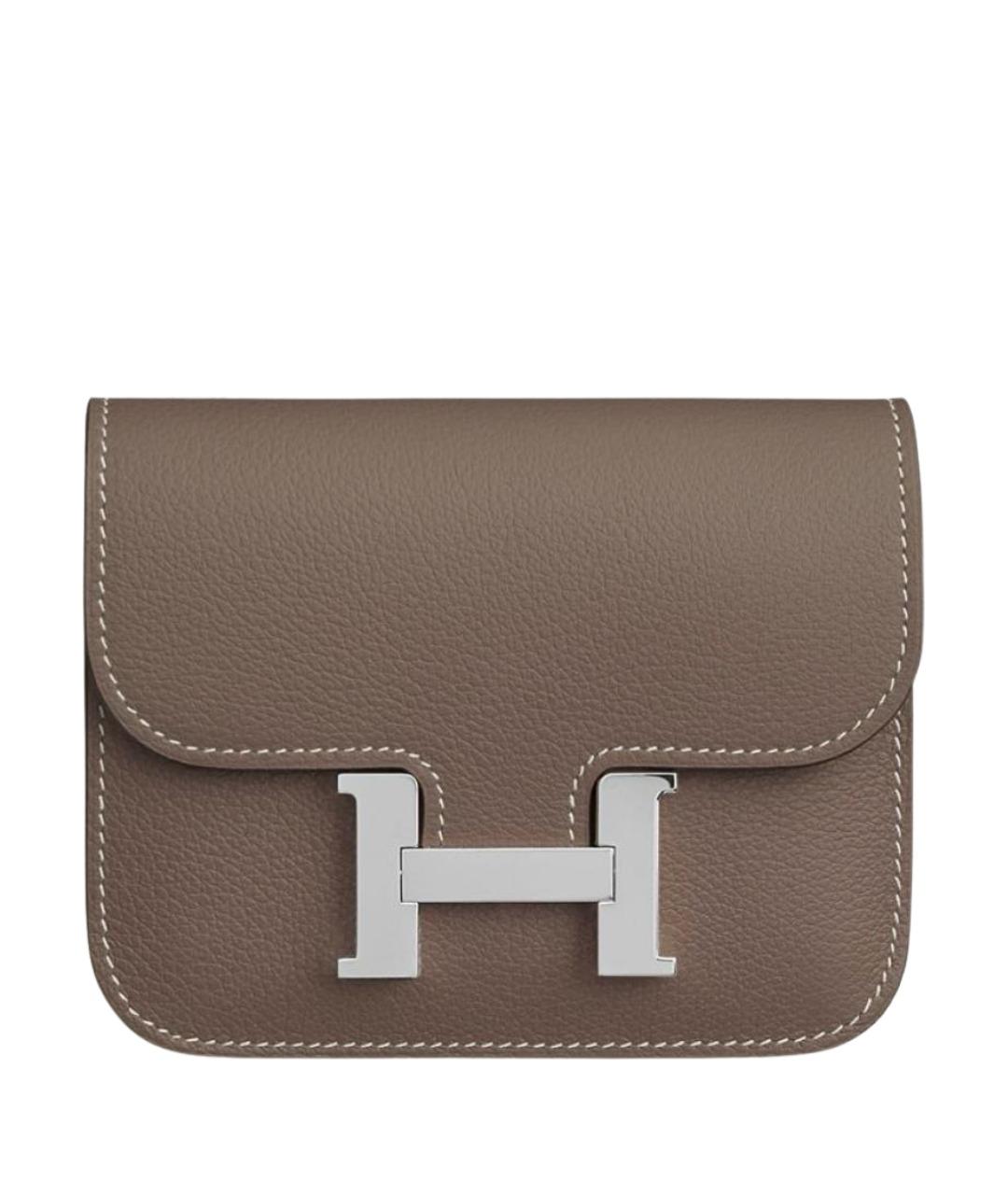 HERMES Коричневая кожаная поясная сумка, фото 1