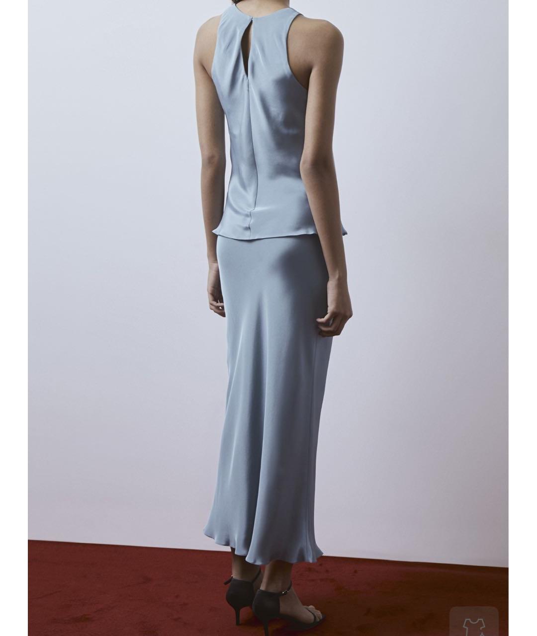 12 STOREEZ Голубой шелковый костюм с юбками, фото 7