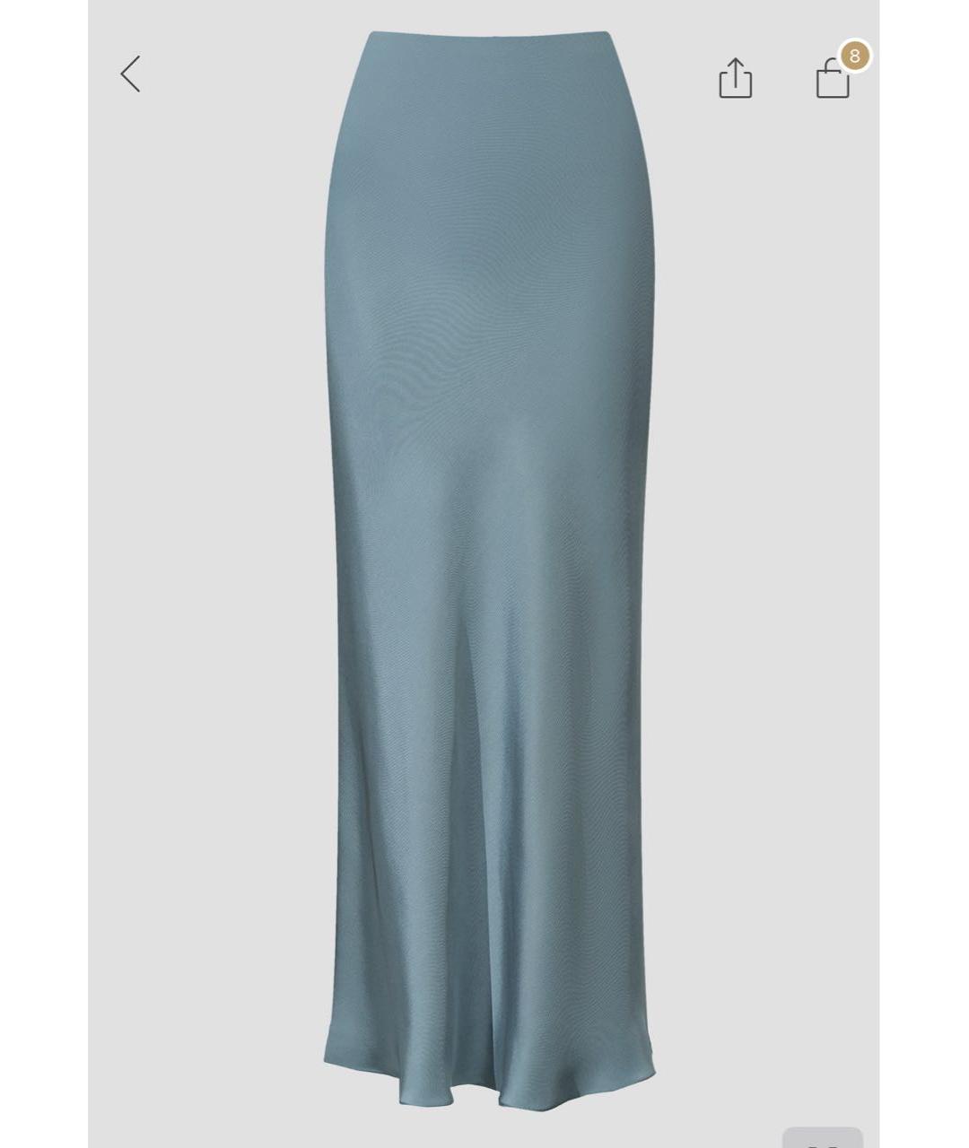 12 STOREEZ Голубой шелковый костюм с юбками, фото 2