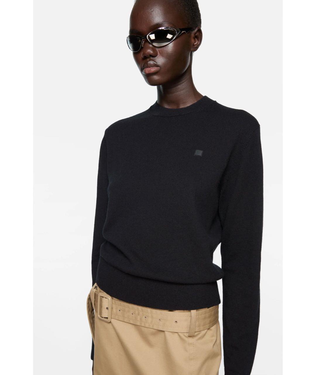 ACNE STUDIOS Черный шерстяной джемпер / свитер, фото 3