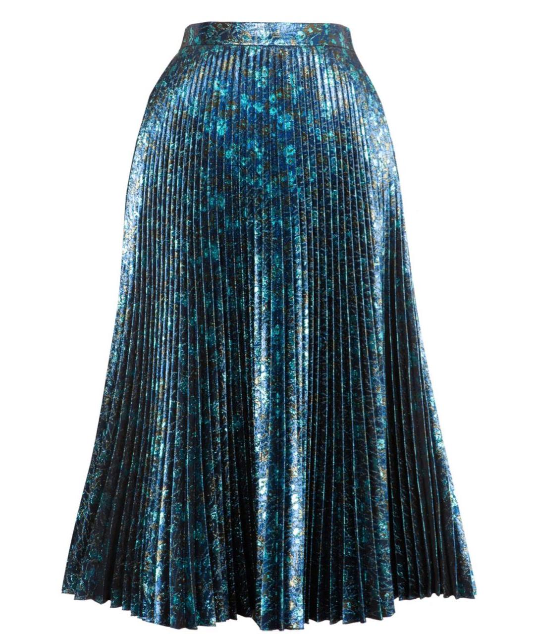 PRADA Голубая юбка миди, фото 1