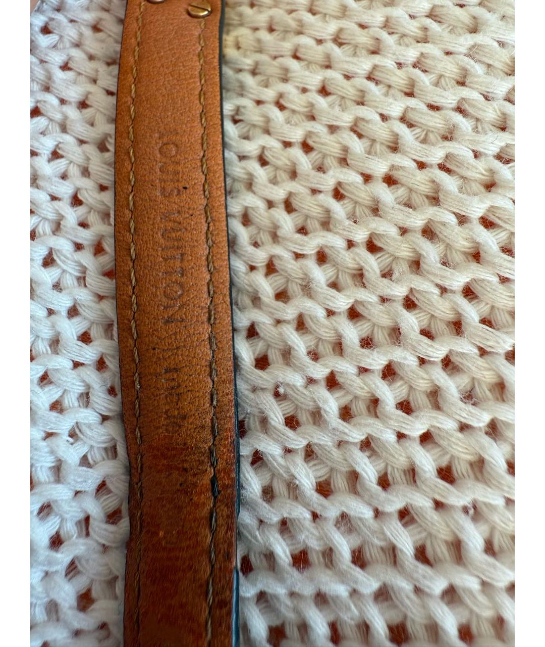 LOUIS VUITTON Коричневый кожаный браслет, фото 7