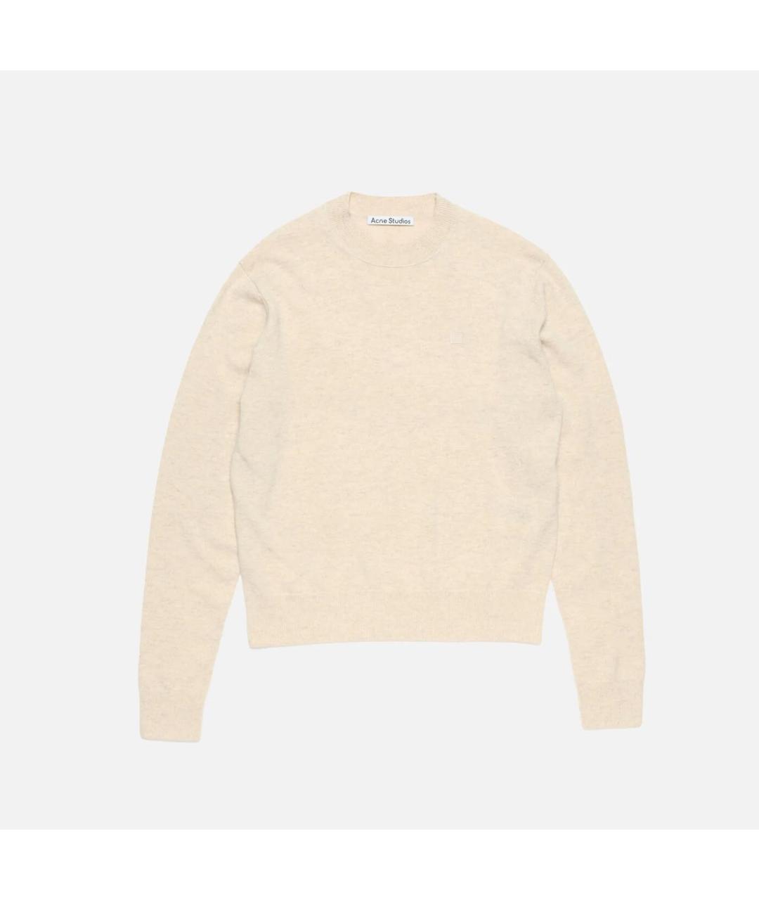 ACNE STUDIOS Бежевый шерстяной джемпер / свитер, фото 6