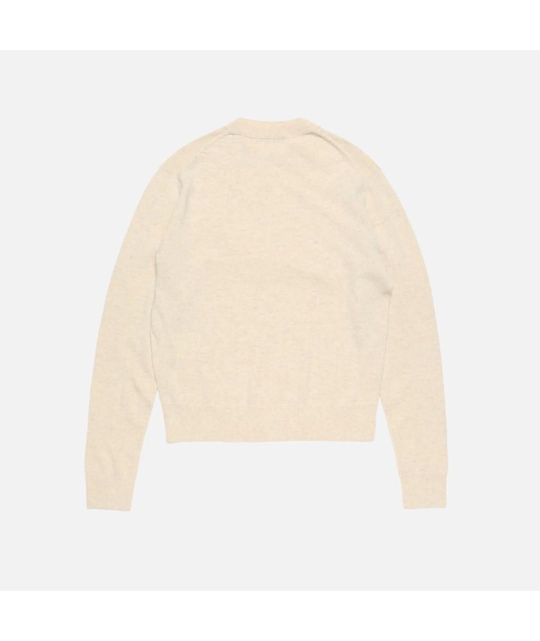 ACNE STUDIOS Бежевый шерстяной джемпер / свитер, фото 2