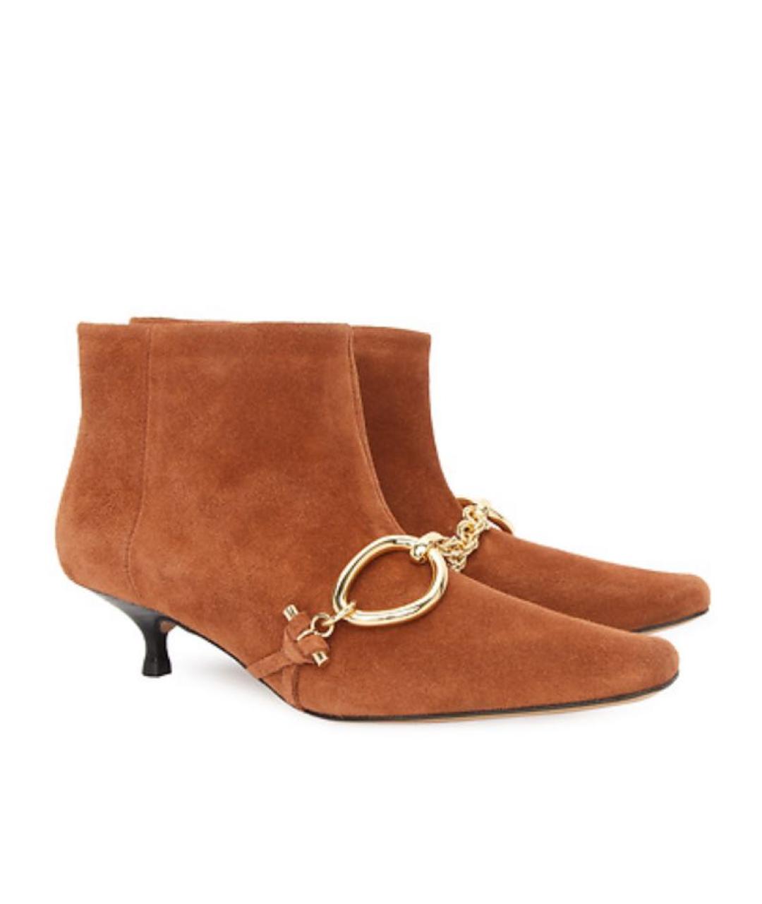 J.W.ANDERSON Коричневые замшевые ботильоны, фото 2