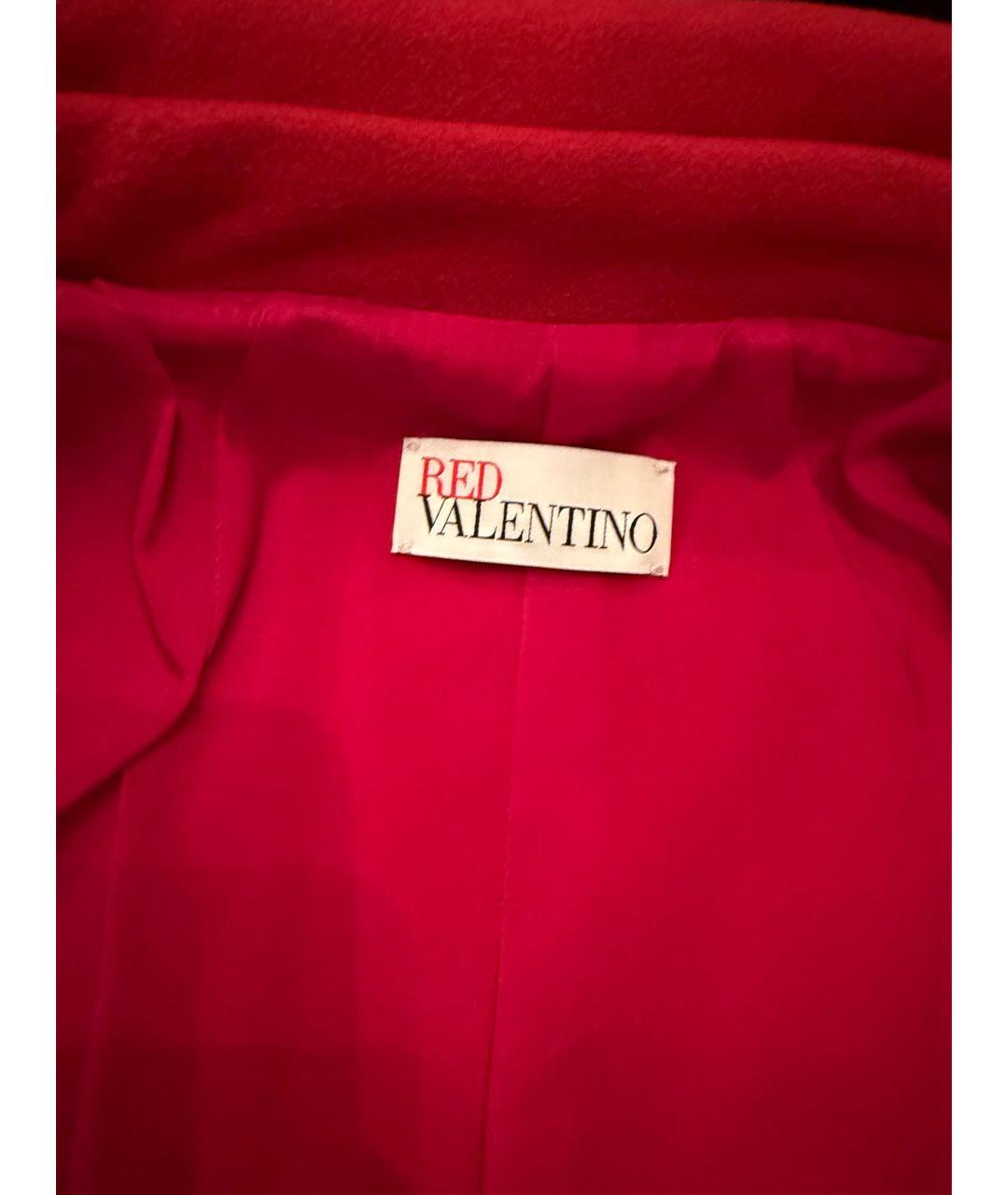 RED VALENTINO Красное шерстяное пальто, фото 3
