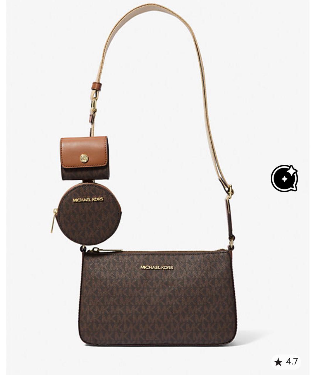 MICHAEL KORS Коричневая сумка через плечо, фото 9