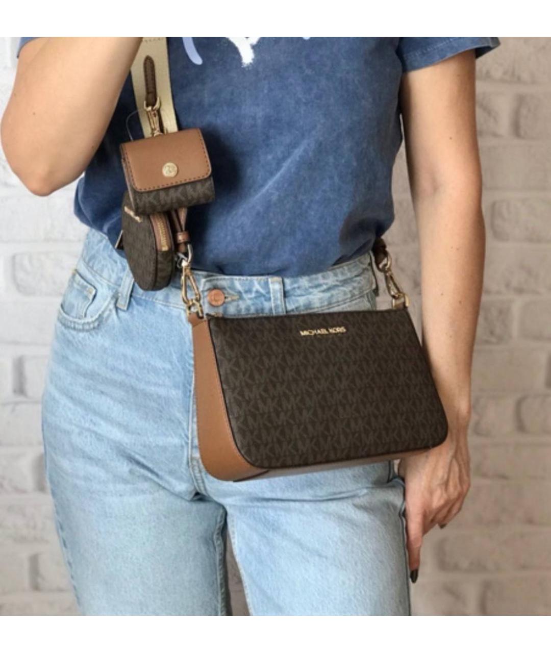 MICHAEL KORS Коричневая сумка через плечо, фото 6