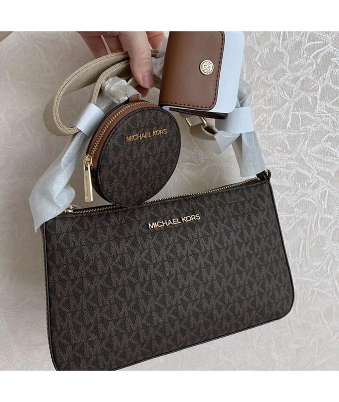 MICHAEL KORS Коричневая сумка через плечо, фото 5