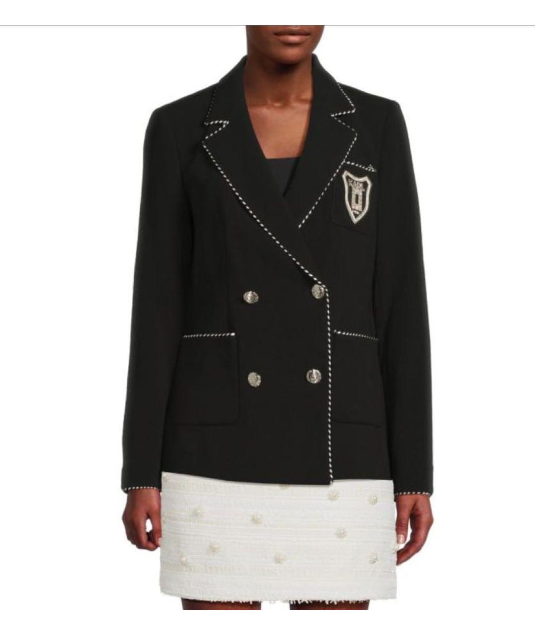 KARL LAGERFELD Черный полиэстеровый жакет/пиджак, фото 4