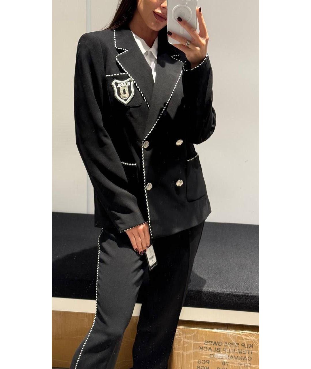 KARL LAGERFELD Черный полиэстеровый жакет/пиджак, фото 3