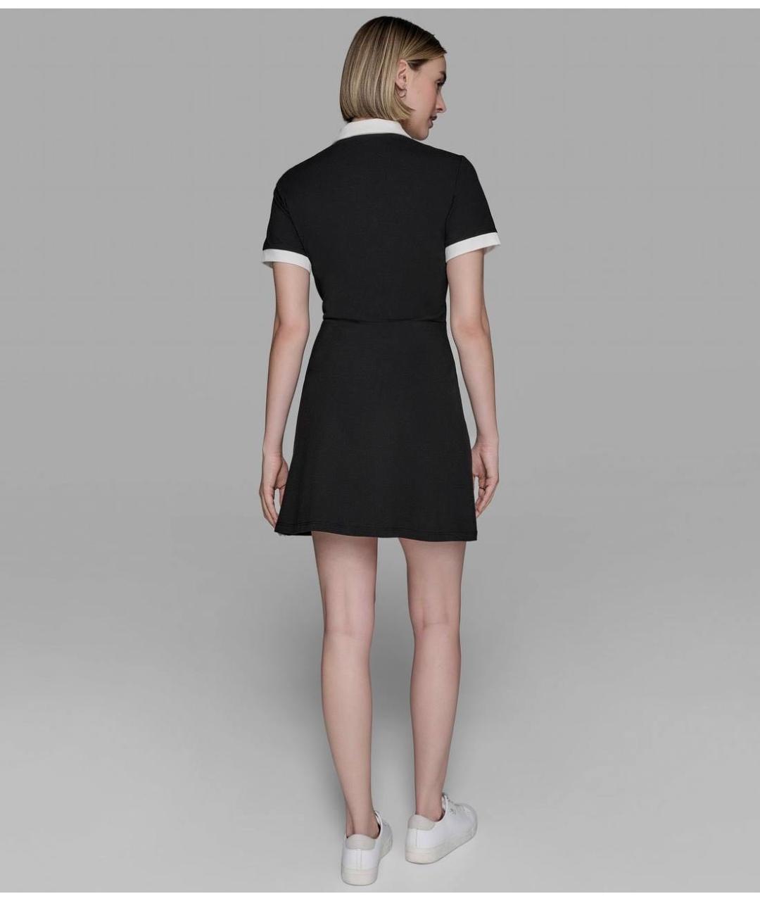 KARL LAGERFELD Черное хлопковое повседневное платье, фото 3