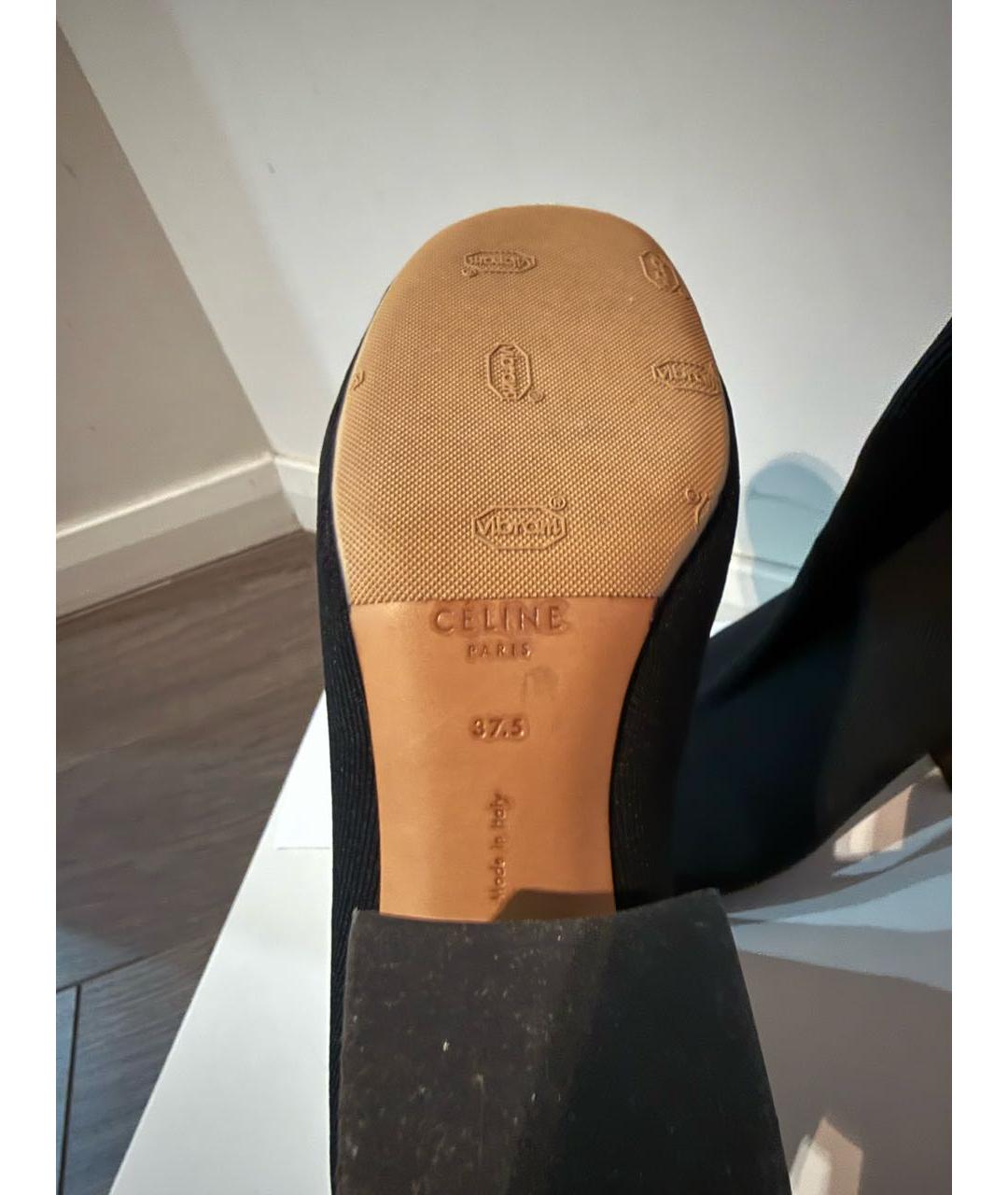 CELINE Черные текстильные ботильоны, фото 3