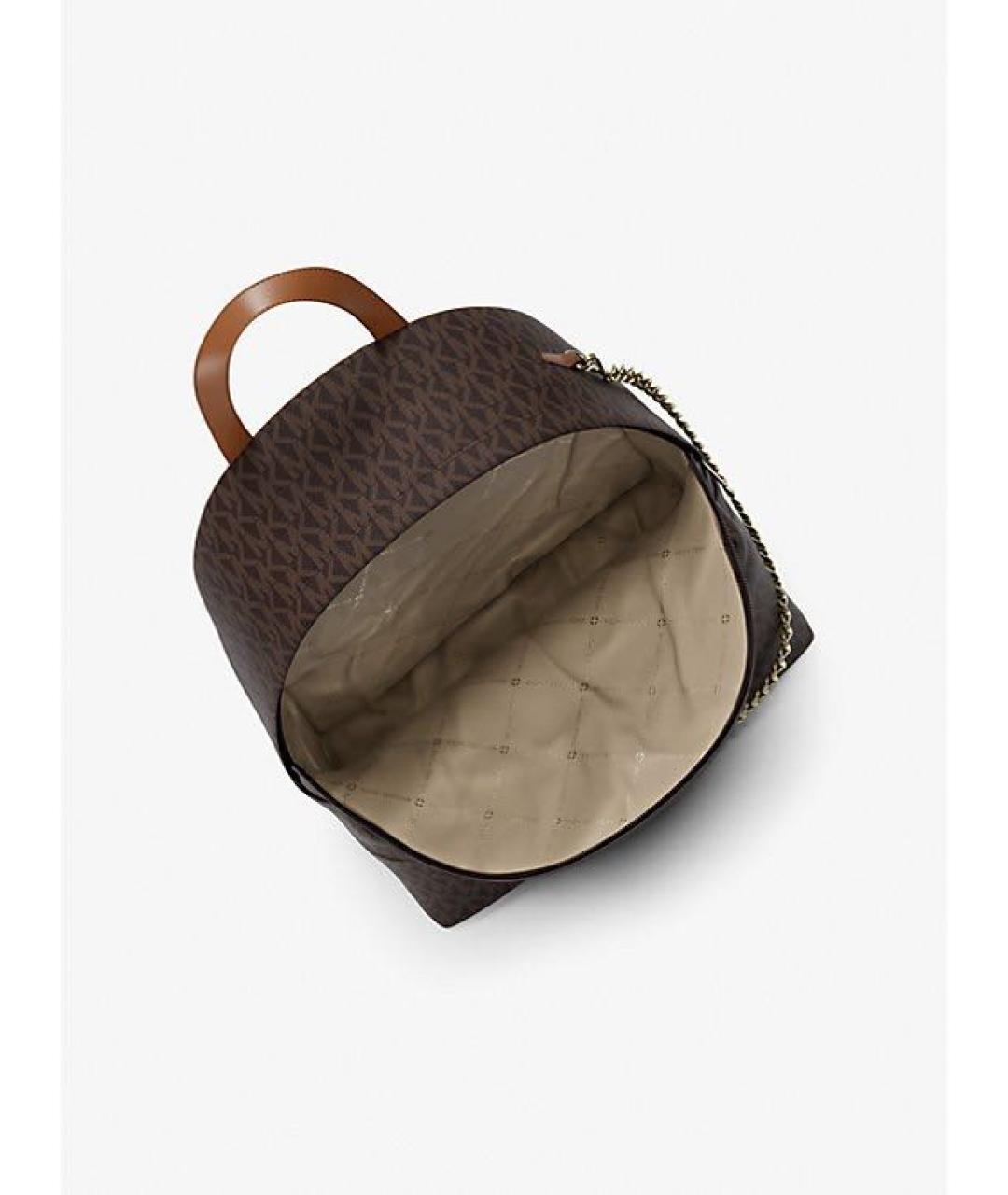 MICHAEL KORS Коричневый рюкзак из искусственной кожи, фото 4