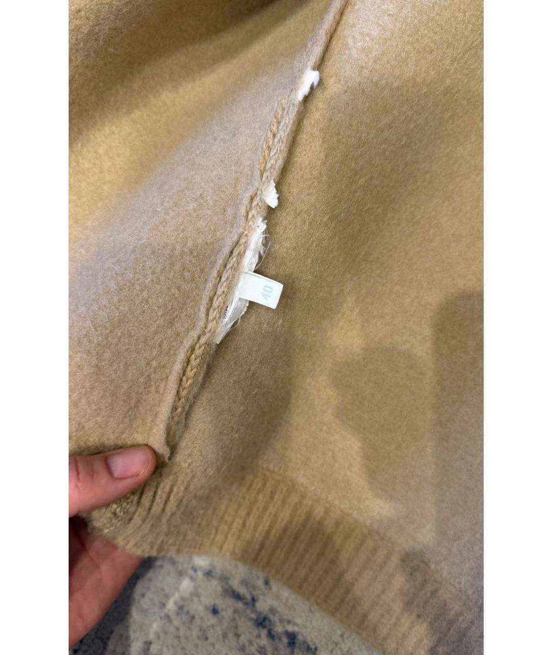 MIU MIU Бежевый шерстяной кардиган, фото 4