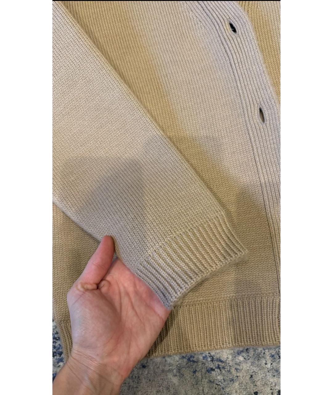MIU MIU Бежевый шерстяной кардиган, фото 5