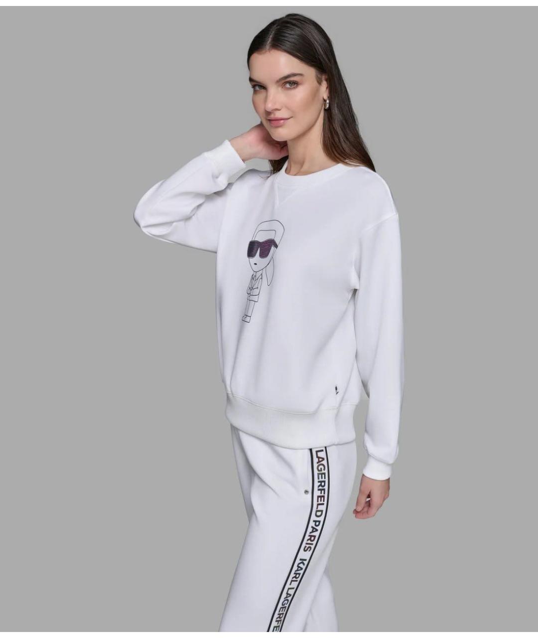 KARL LAGERFELD Белый полиэстеровый джемпер / свитер, фото 3