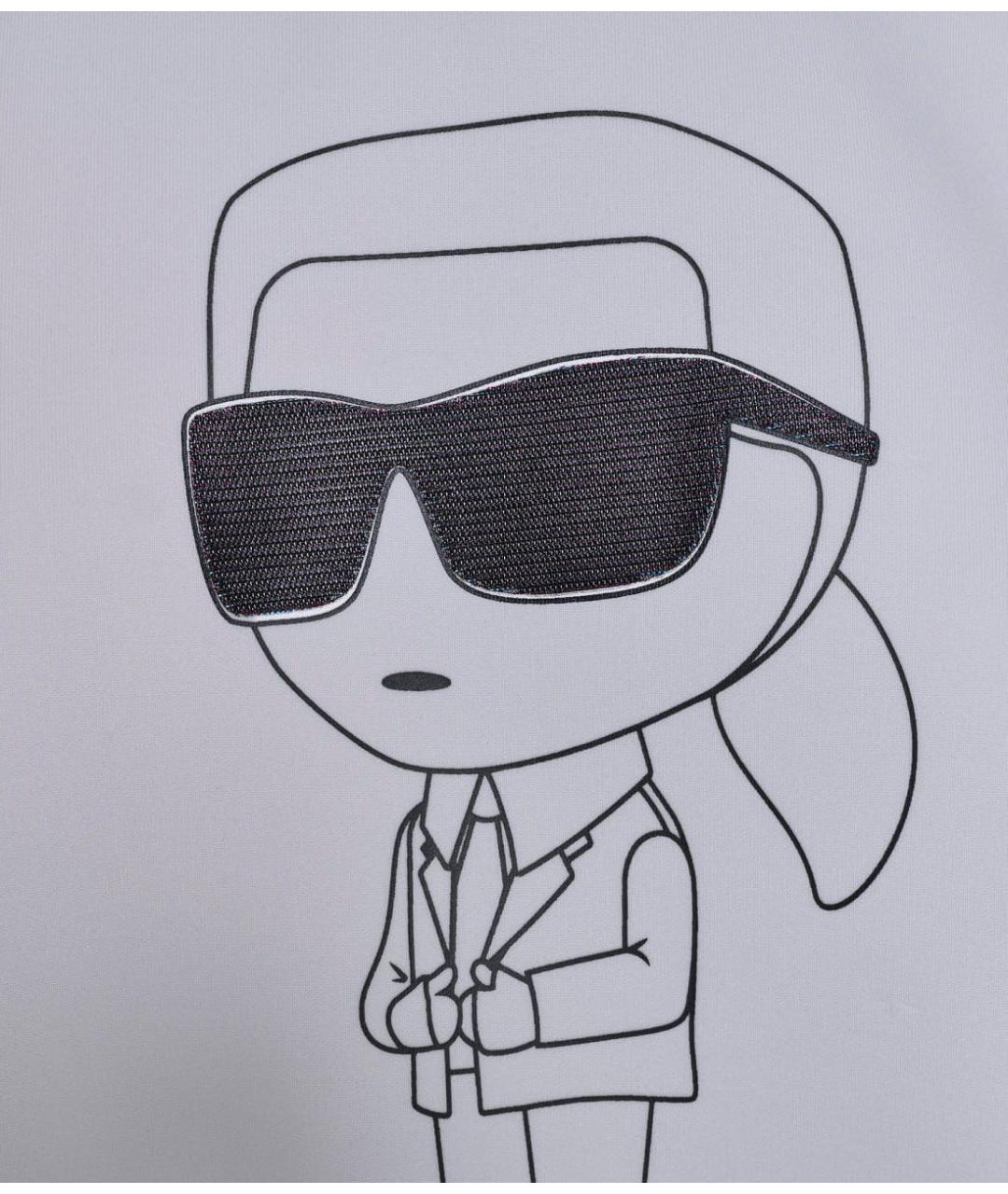 KARL LAGERFELD Белый полиэстеровый джемпер / свитер, фото 2