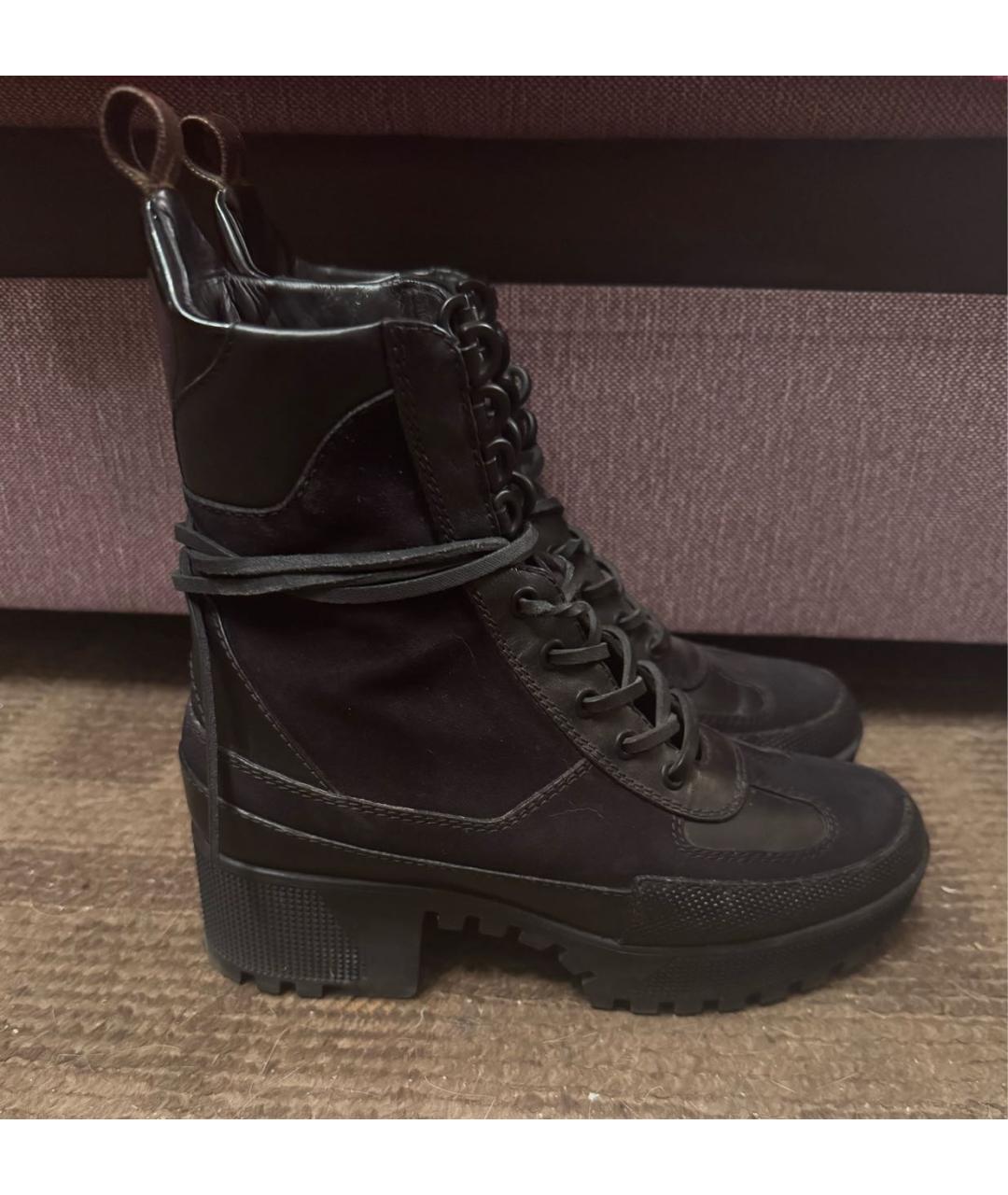 LOUIS VUITTON Черные кожаные ботинки, фото 5