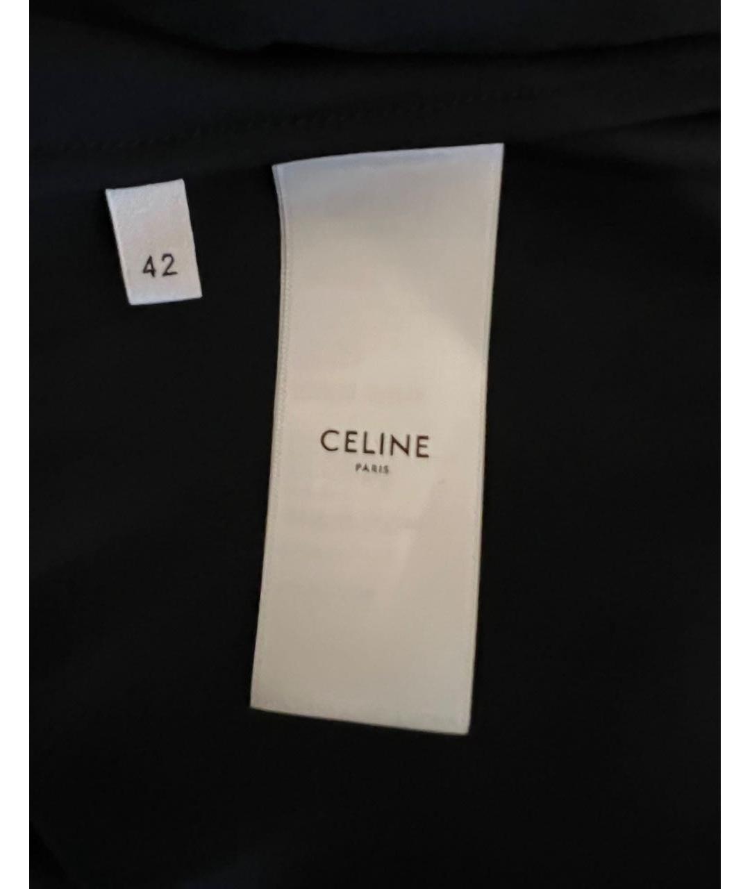 CELINE Черные шелковые брюки широкие, фото 3