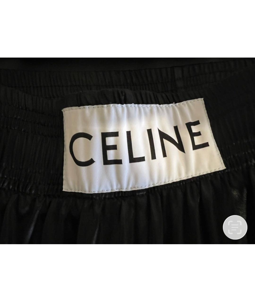 CELINE Черные шелковые брюки широкие, фото 5