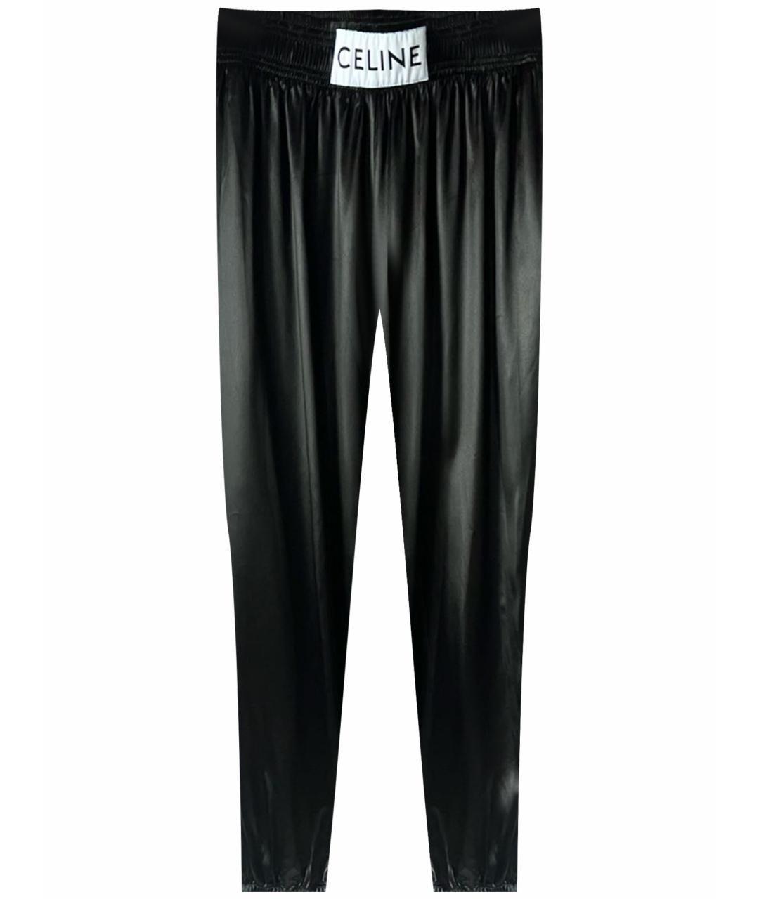 CELINE Черные шелковые брюки широкие, фото 1