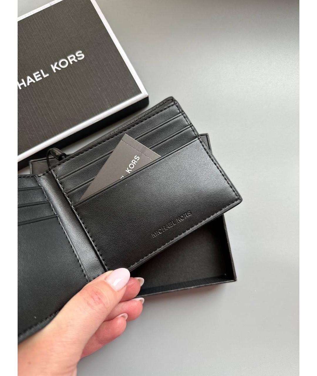 MICHAEL KORS Серый кожаный кошелек, фото 3