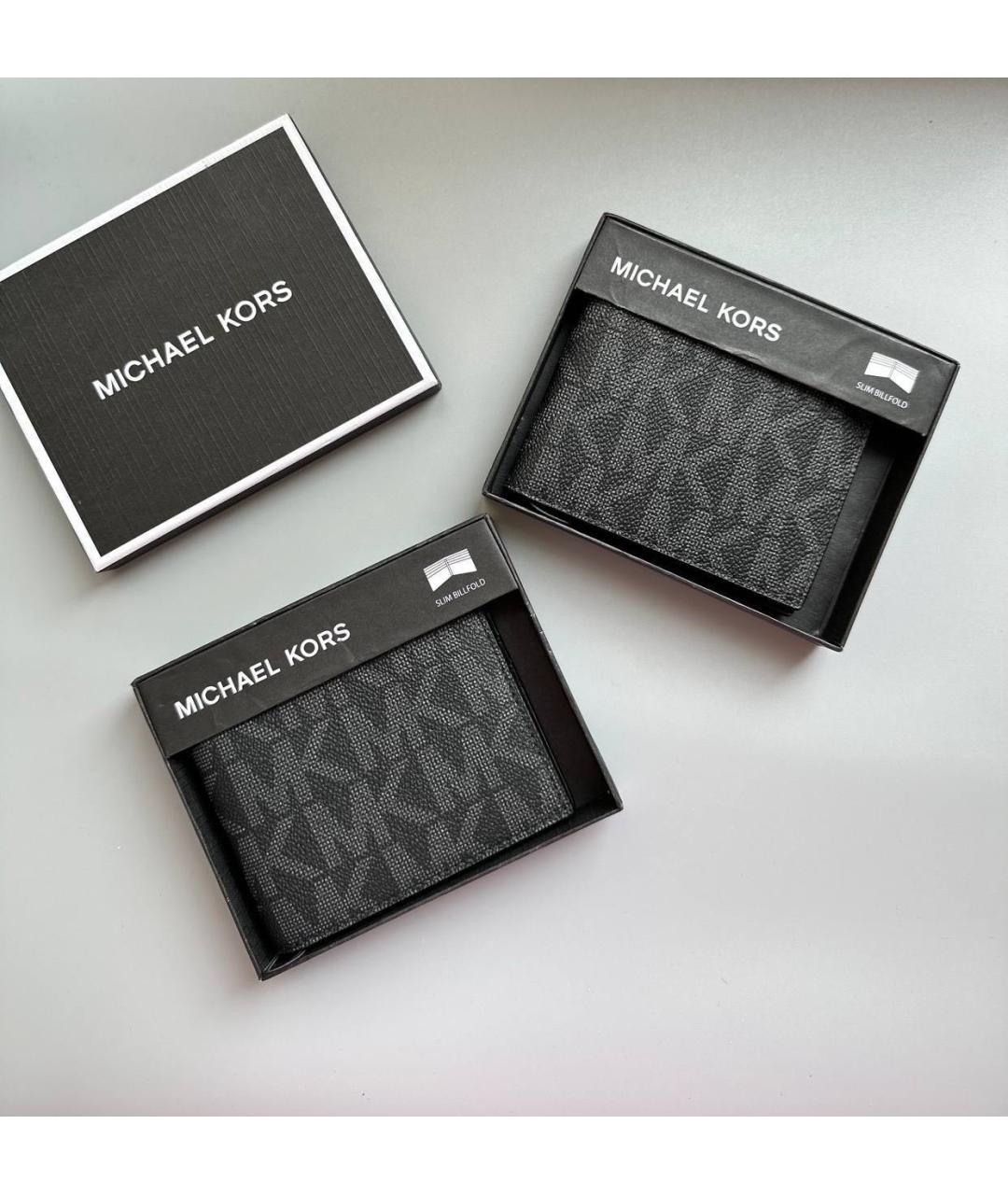 MICHAEL KORS Серый кожаный кошелек, фото 2