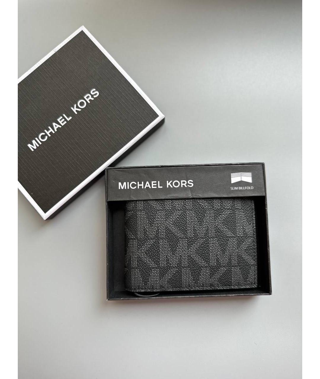 MICHAEL KORS Серый кожаный кошелек, фото 4